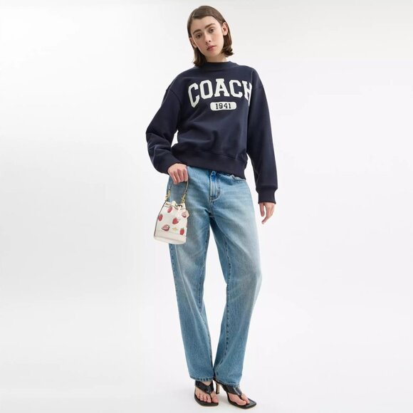 🍓Coach Mini Bucket Bag With Strawberry Print - Picture 6 of 9